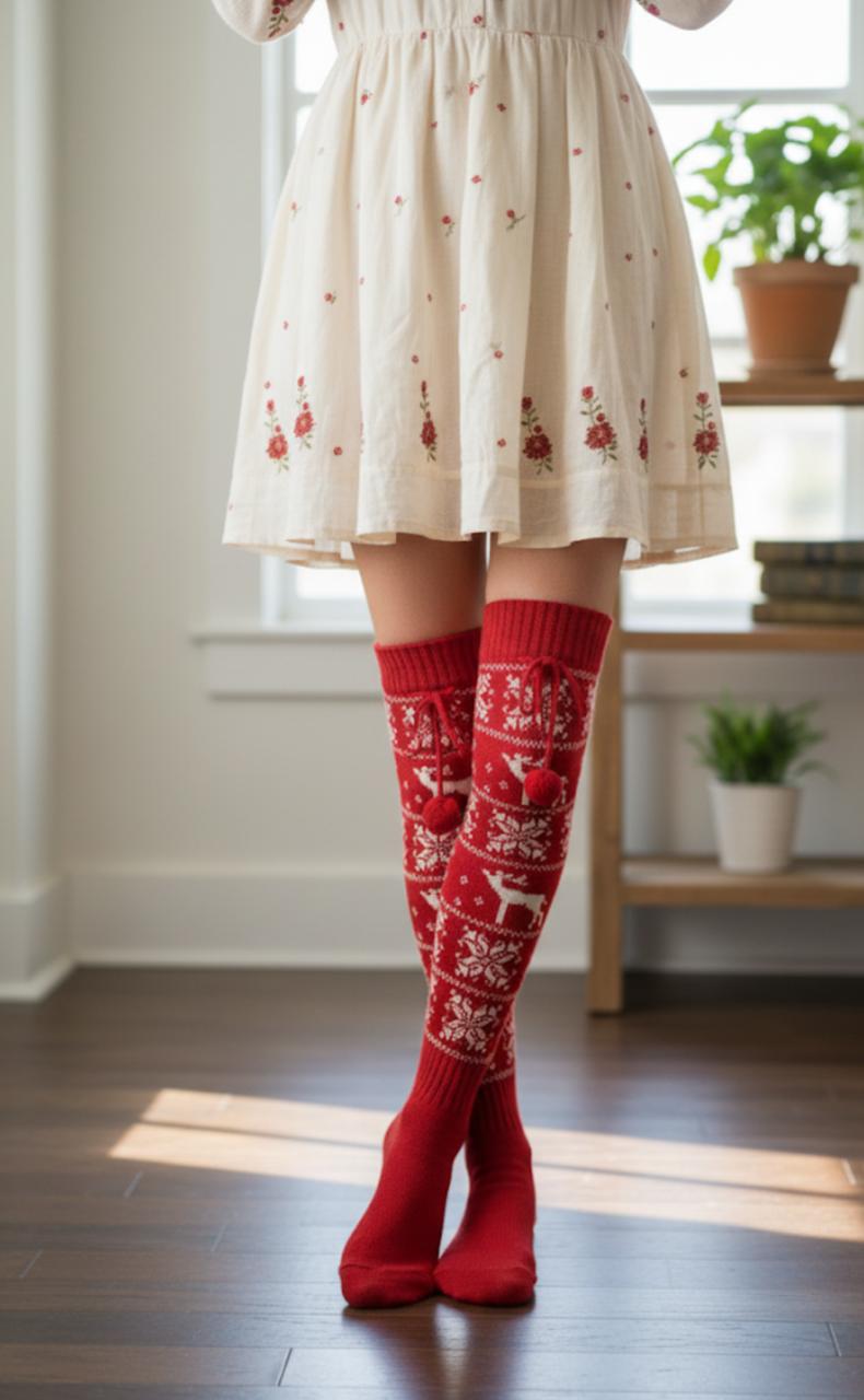 Winter Red Wonderland Socks