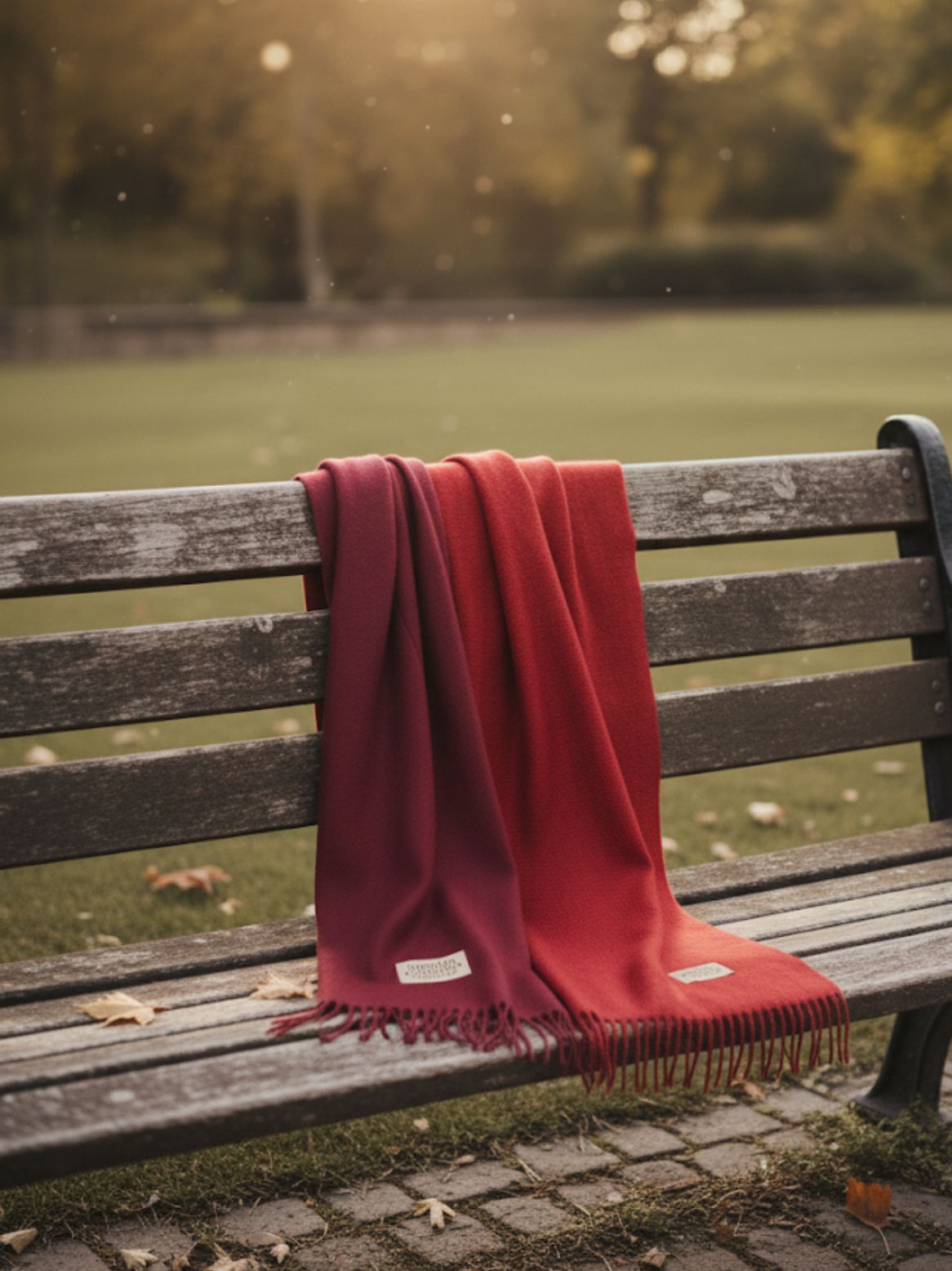 Two-Tone Bordeaux Scarf