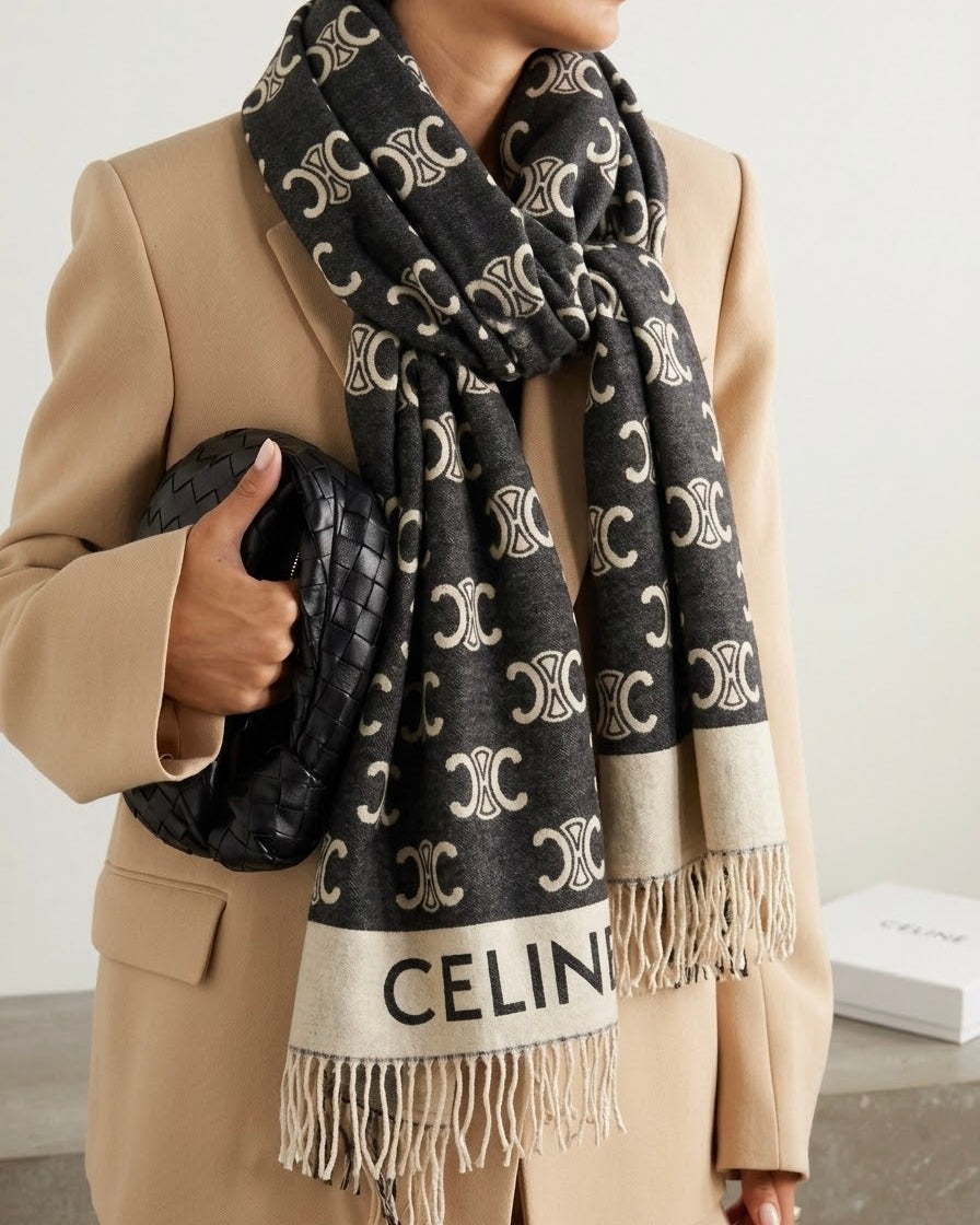 CELINE Midnight & Ivory Wrap