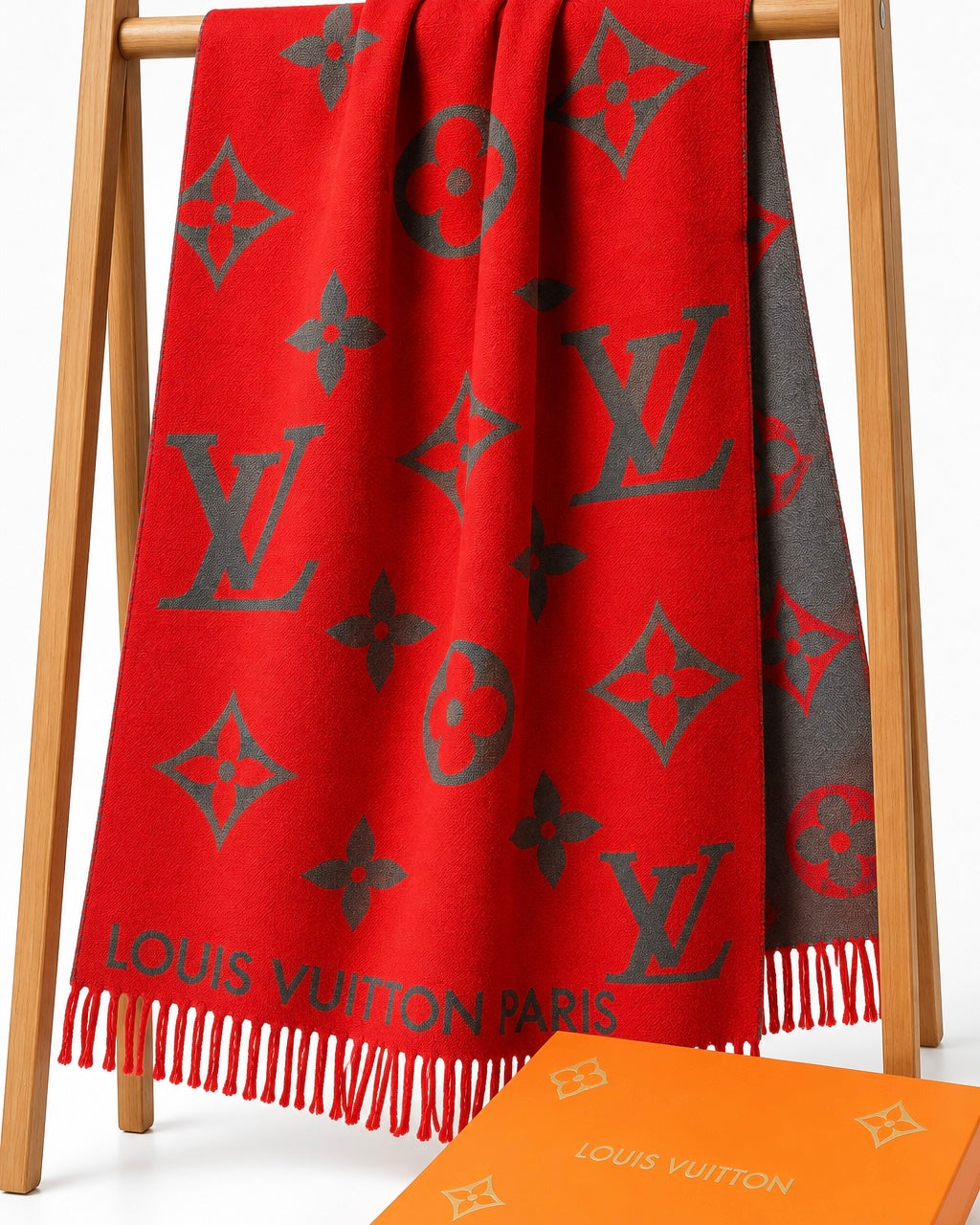 LOUIS VUITTON Crimson Signature Wrap