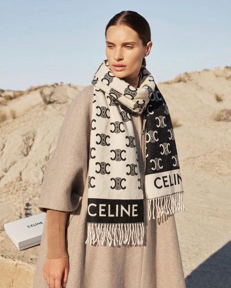 CELINE Midnight & Ivory Wrap