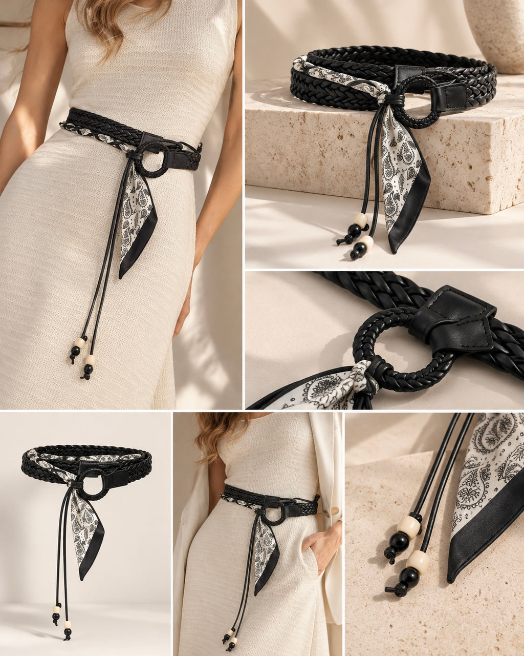 Sienna Braided Scarf Belt