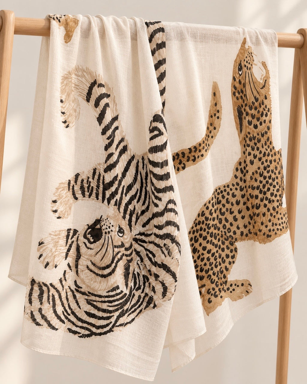 Ivory Wild Duo Soft Weave Off-White Scarf