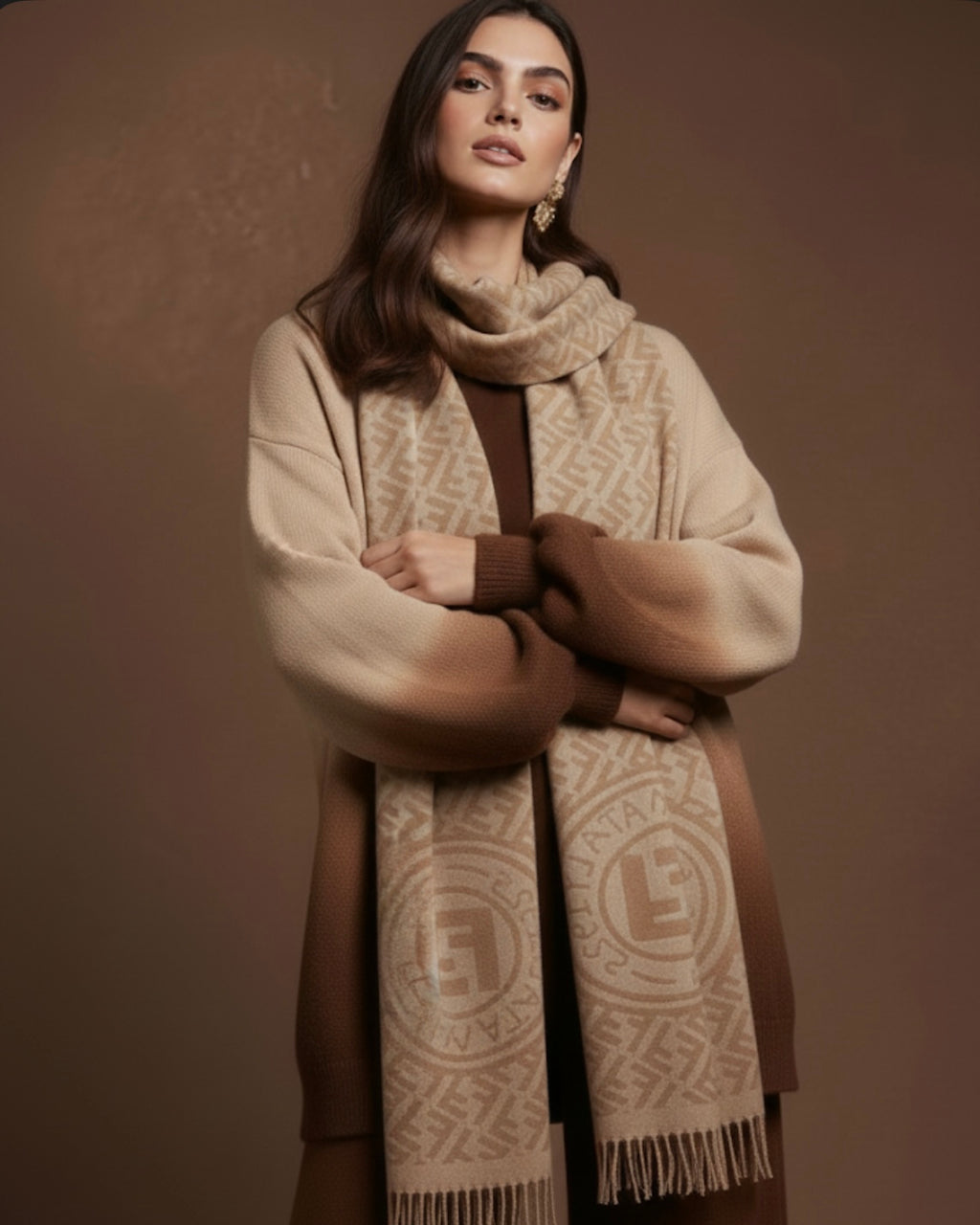 Fendi Roma Earth Scarf