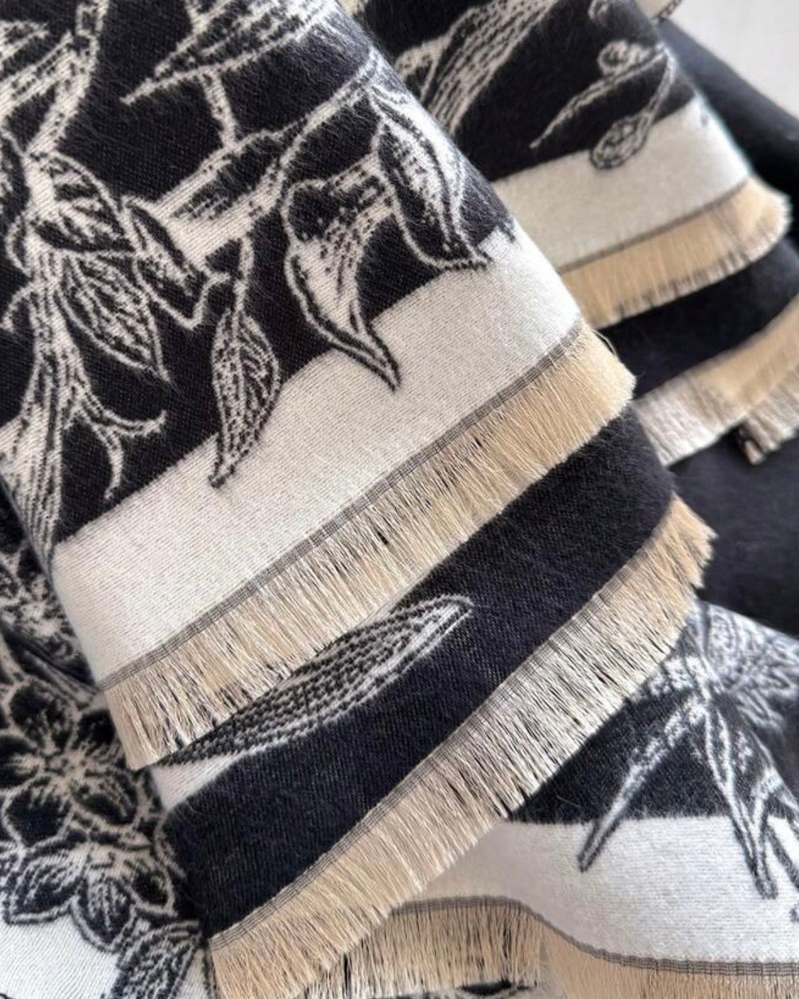 Black Sapphire Flora Scarf