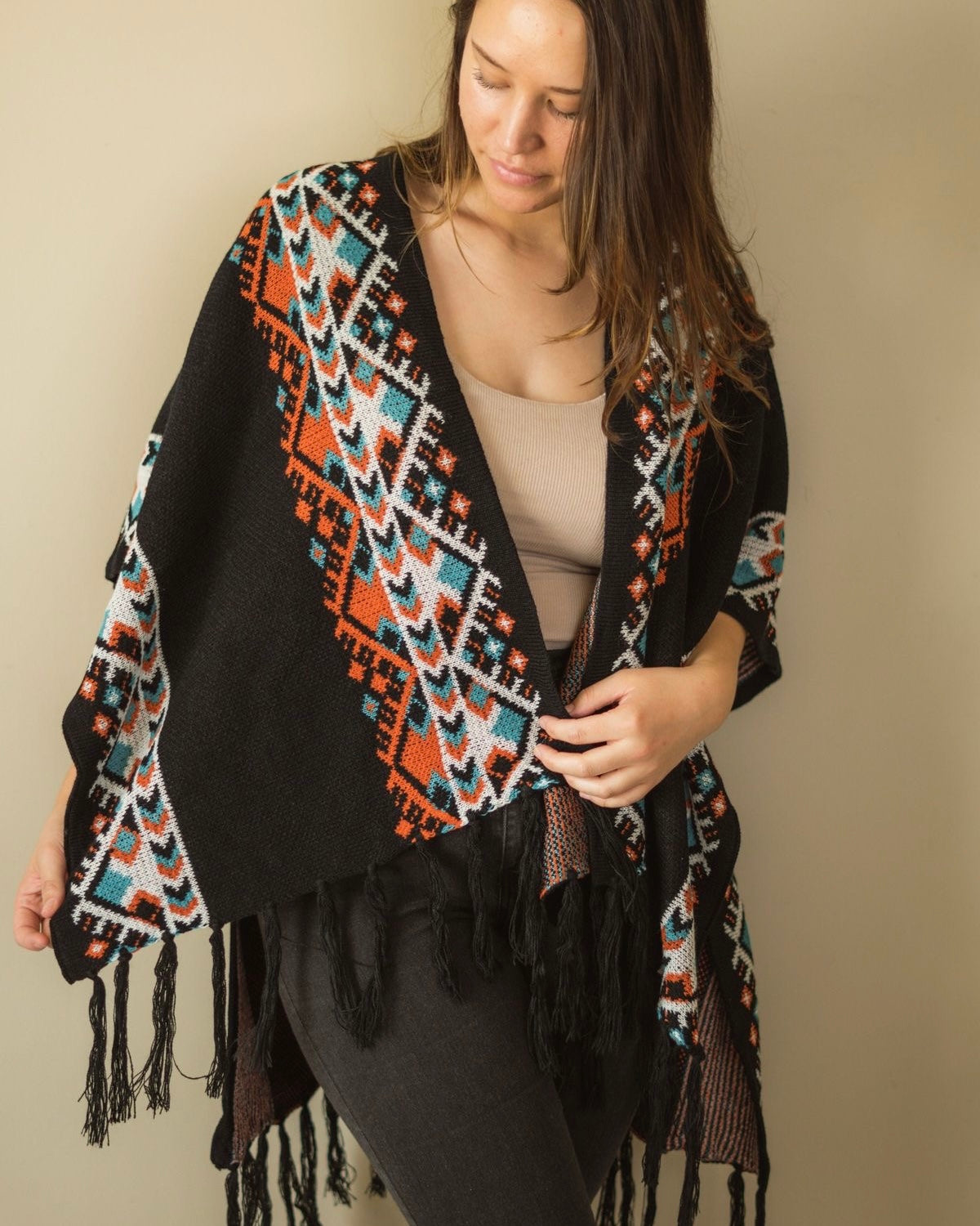 Black Boho Chic Gypsy Wrap