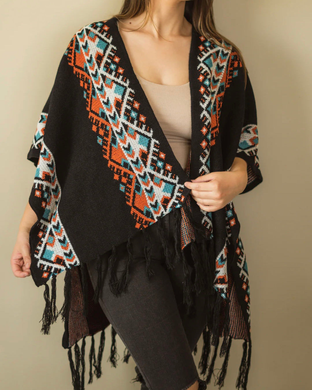 Black Boho Chic Gypsy Wrap