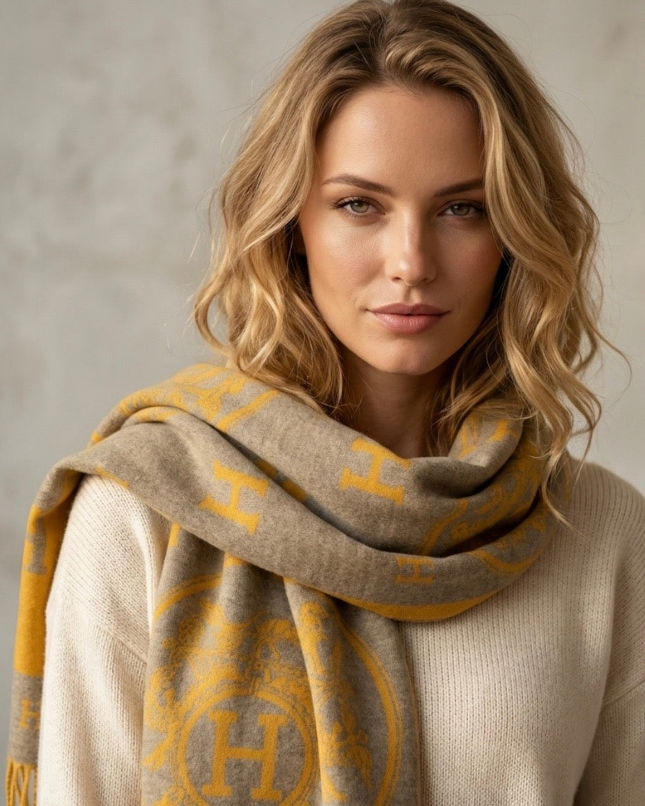 Hermès Casaque Clefs de H Double-side Scarf