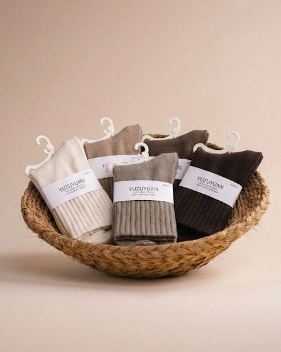 The Clay & Cream Crew Cotton Socks Set