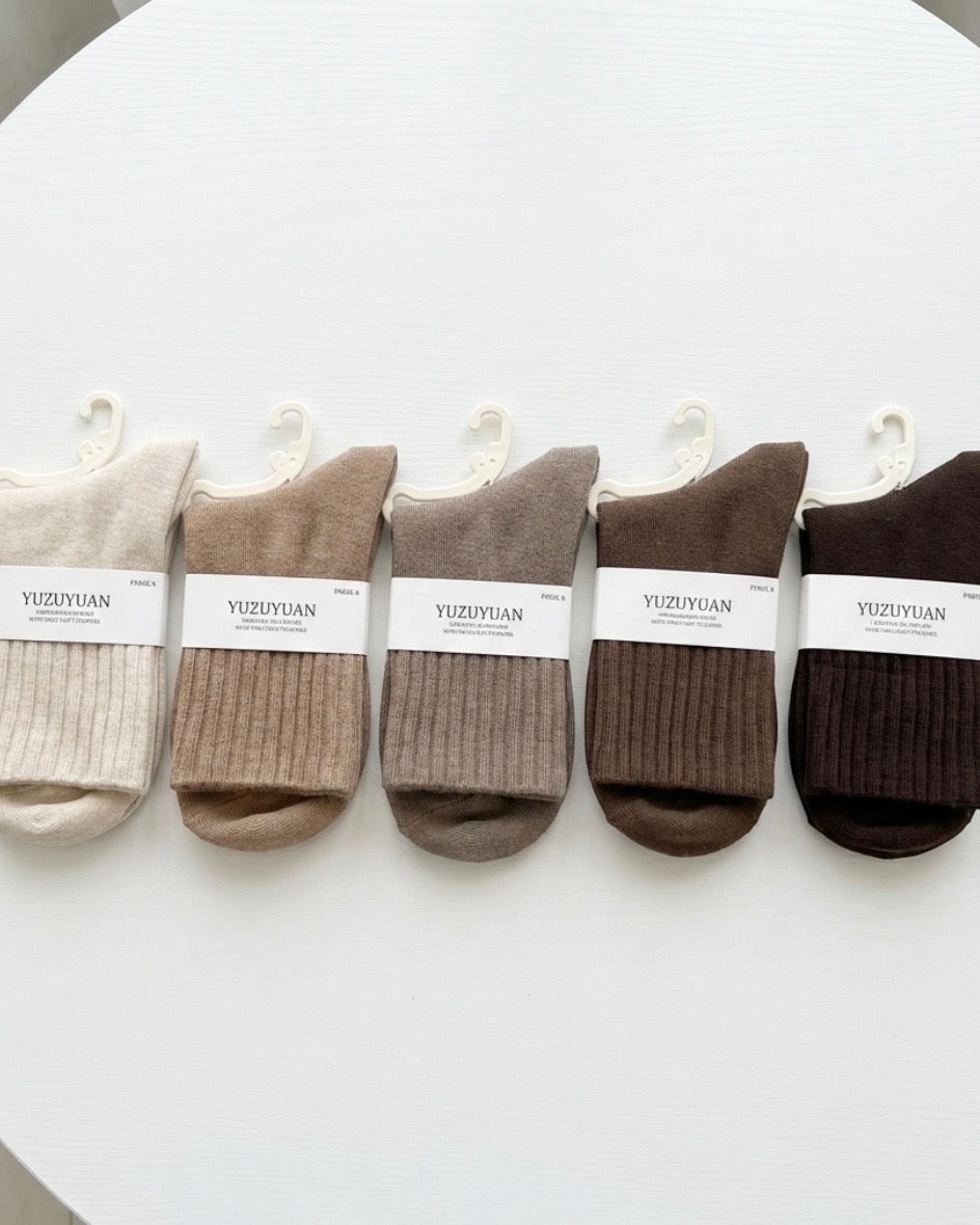 The Clay & Cream Crew Cotton Socks Set