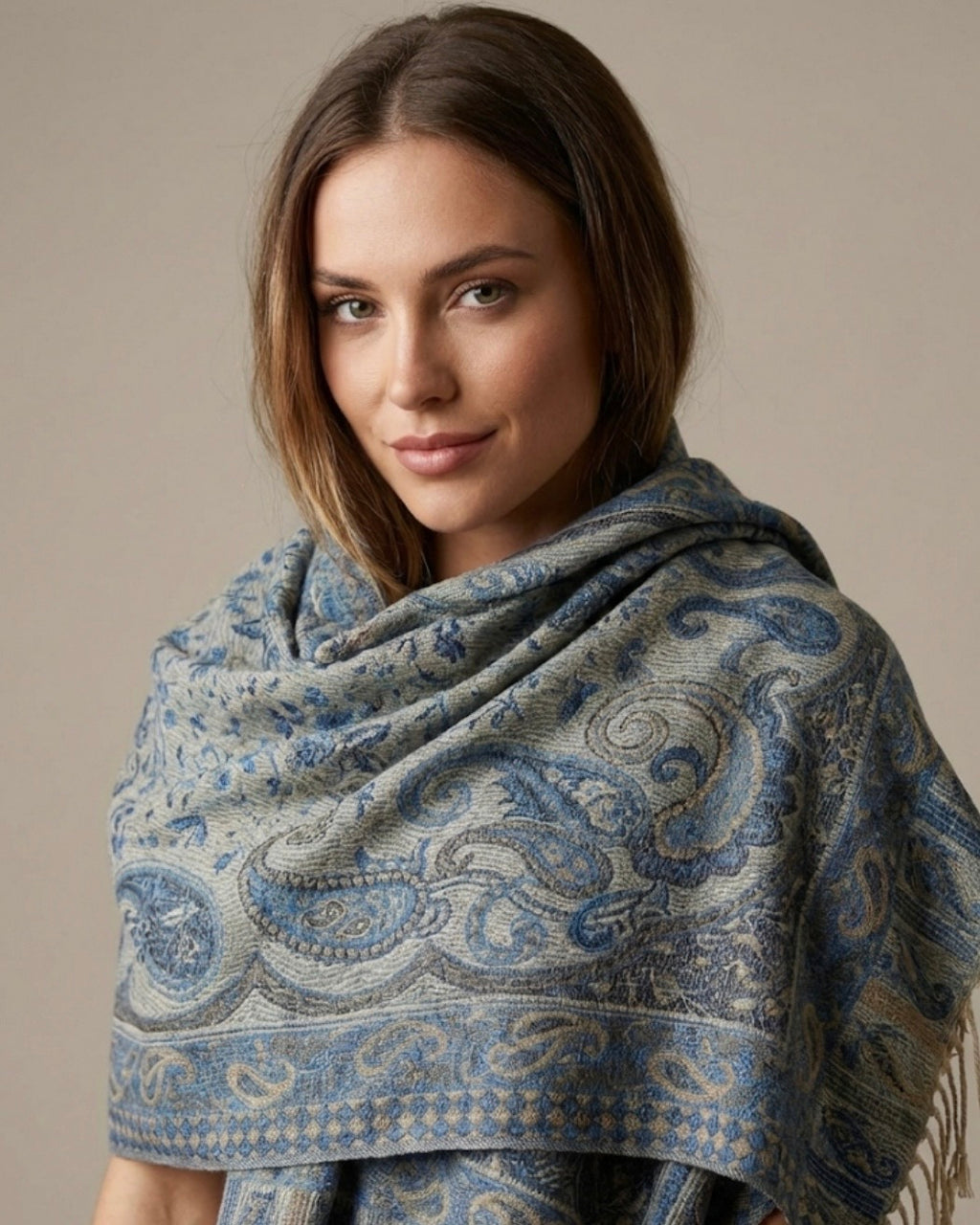 The Blue Paisley Scarf