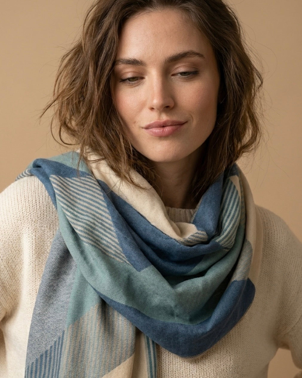 The Coastal Geo Weave Scarf
