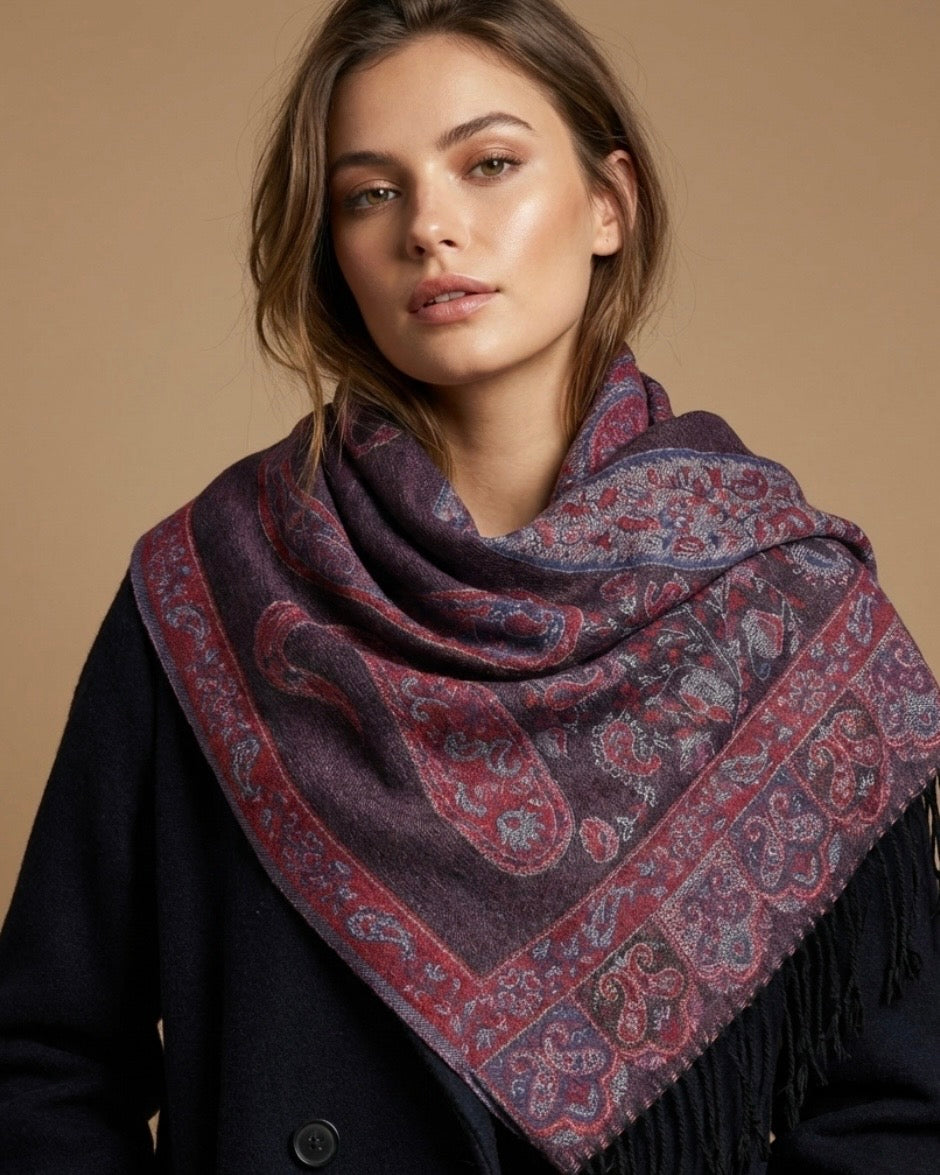 Pashmina Spiced Merlot Scarf