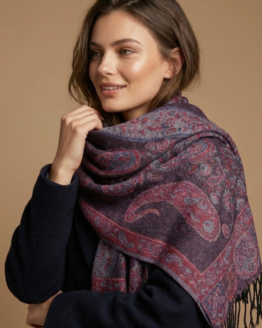 Pashmina Spiced Merlot Scarf