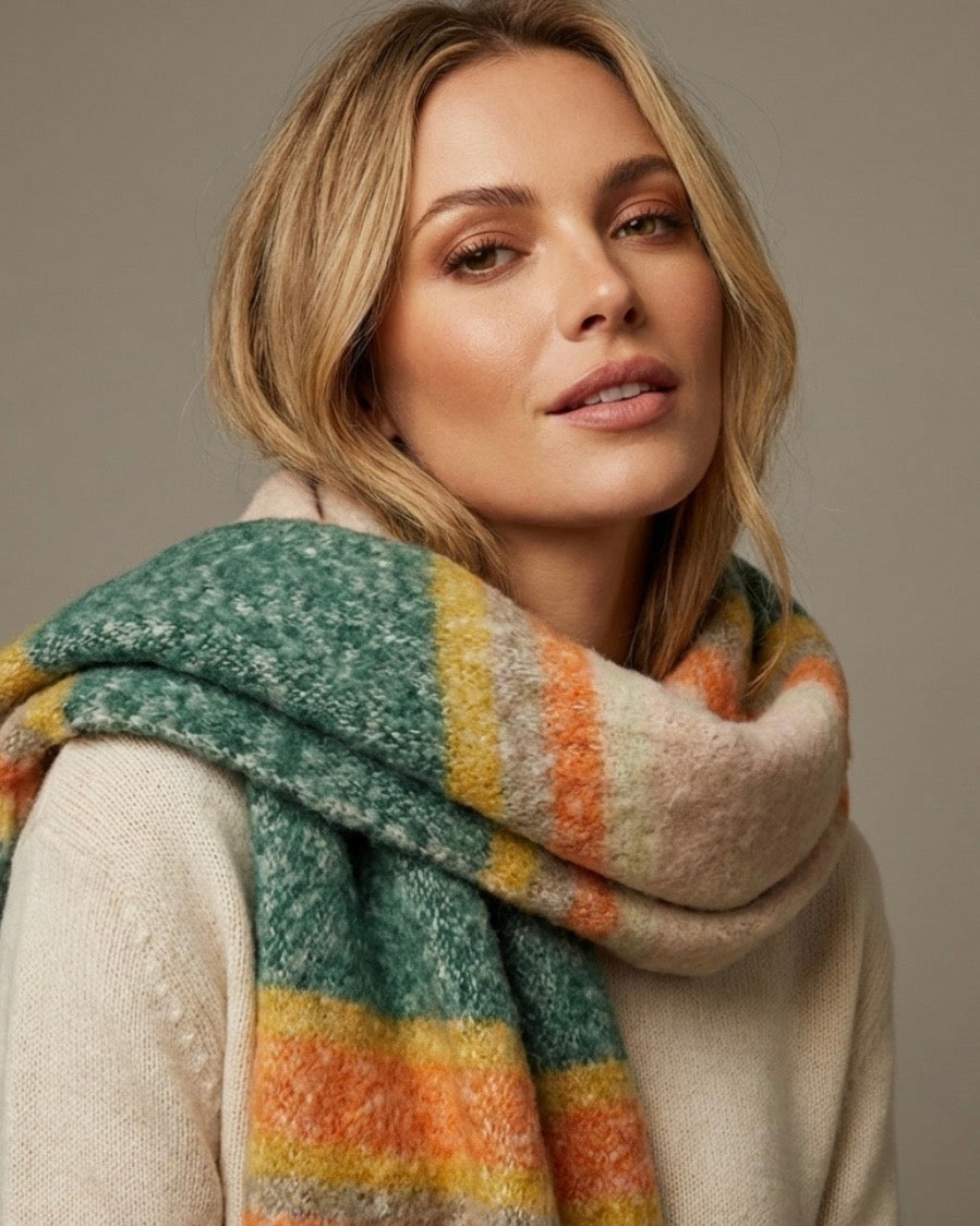 Sorbet Swirl Green Scarf