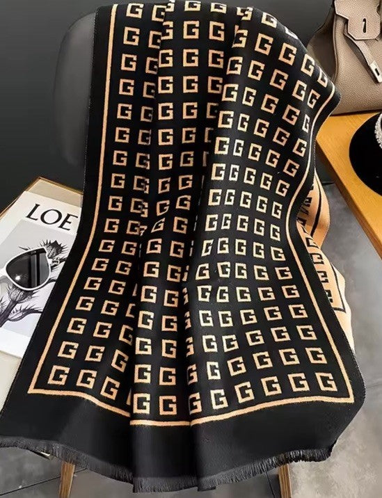 The Midnight Dune Double Sided Camel Scarf