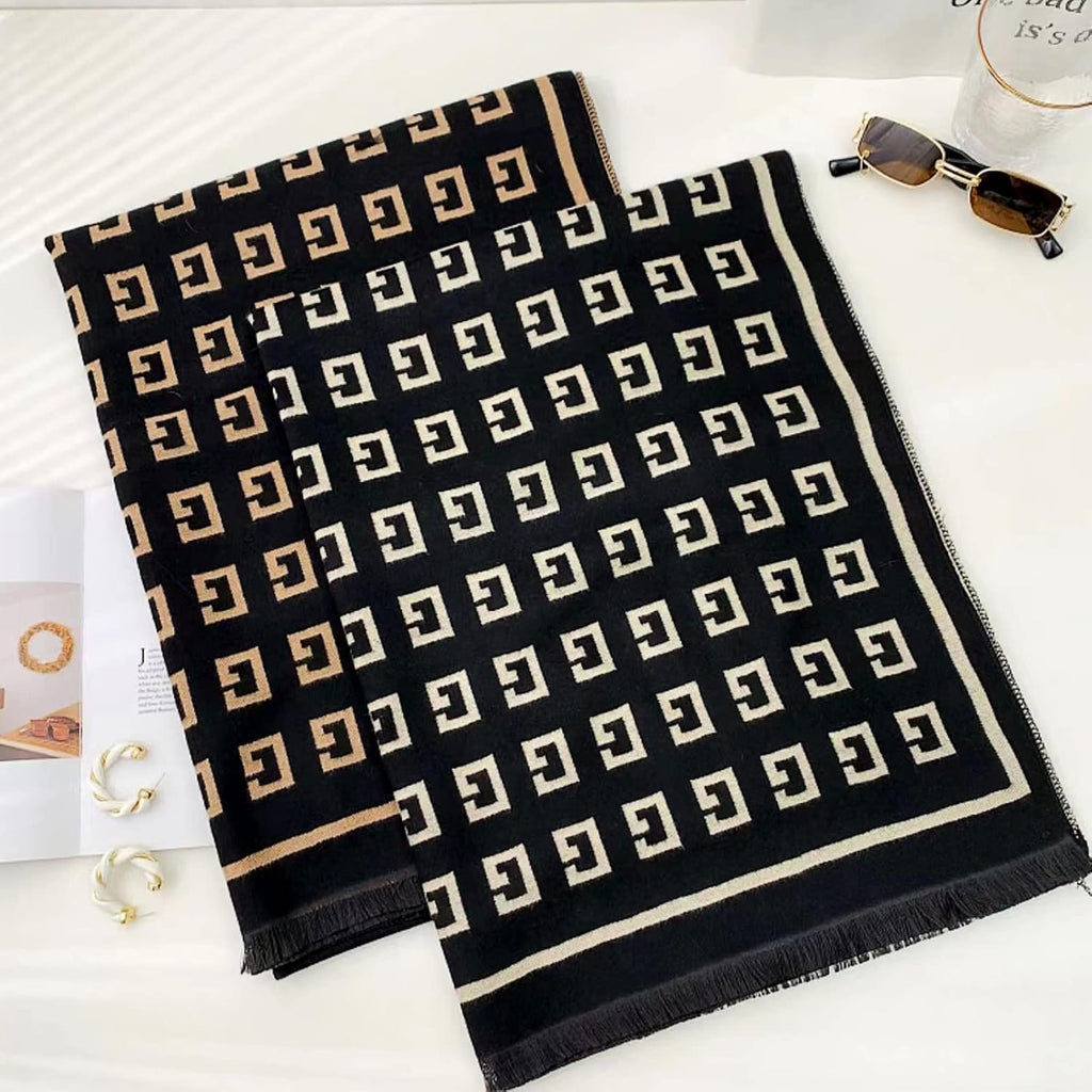 The Midnight Dune Double Sided Camel Scarf