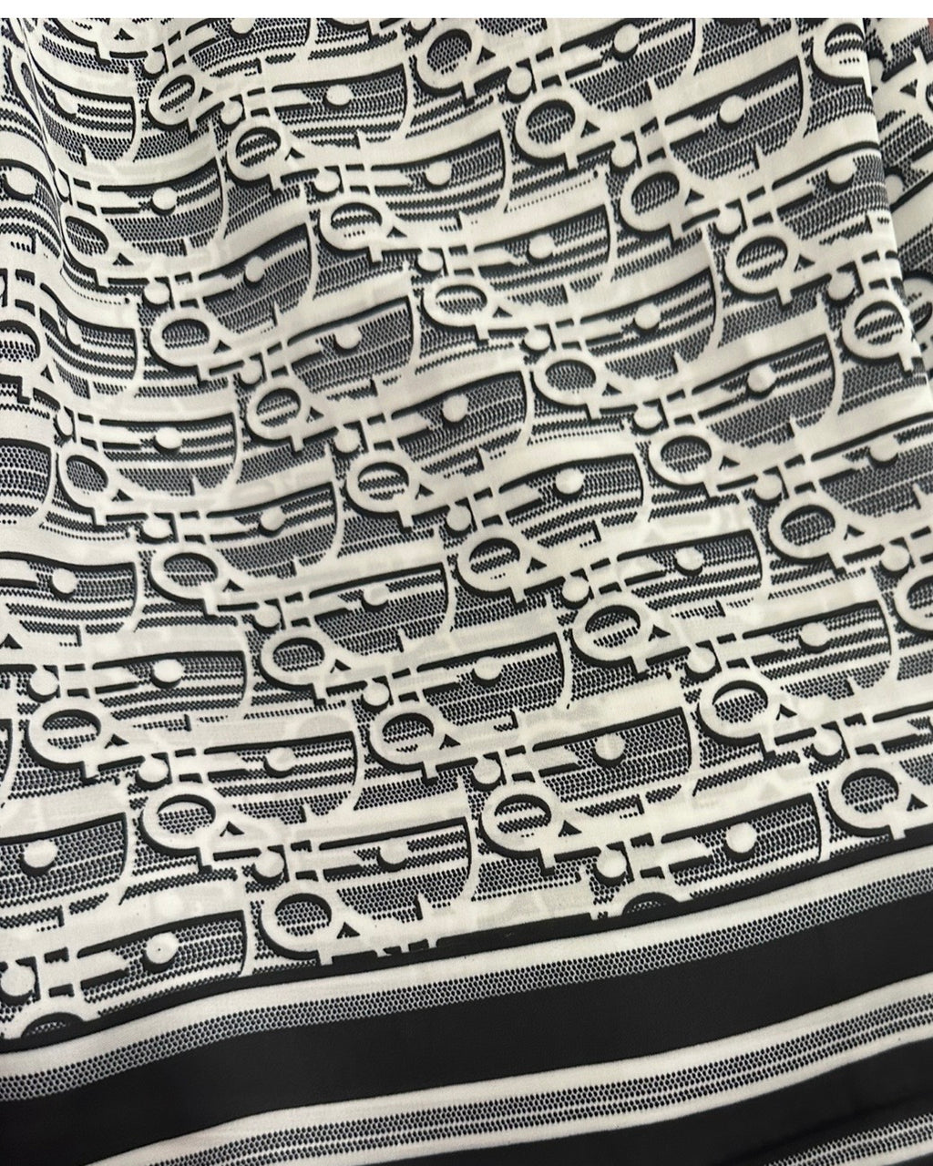 D-Block Monogram Silky Scarf