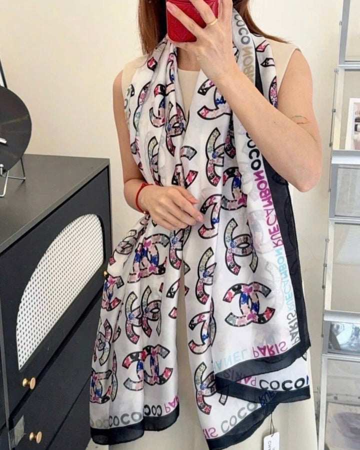 Graffiti Glamour Coco Chanel Silky Scarf