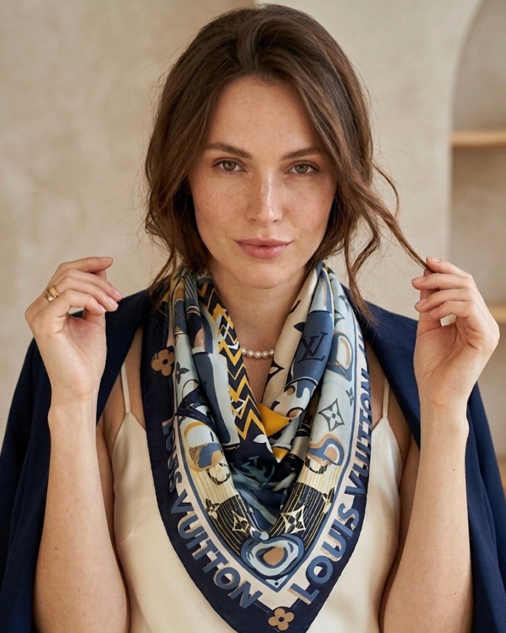 Geo-Lock Louis Vuitton Silky Scarf