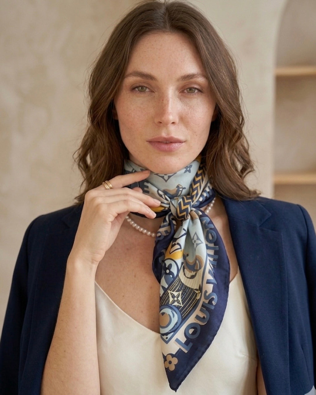 Geo-Lock Louis Vuitton Silky Scarf