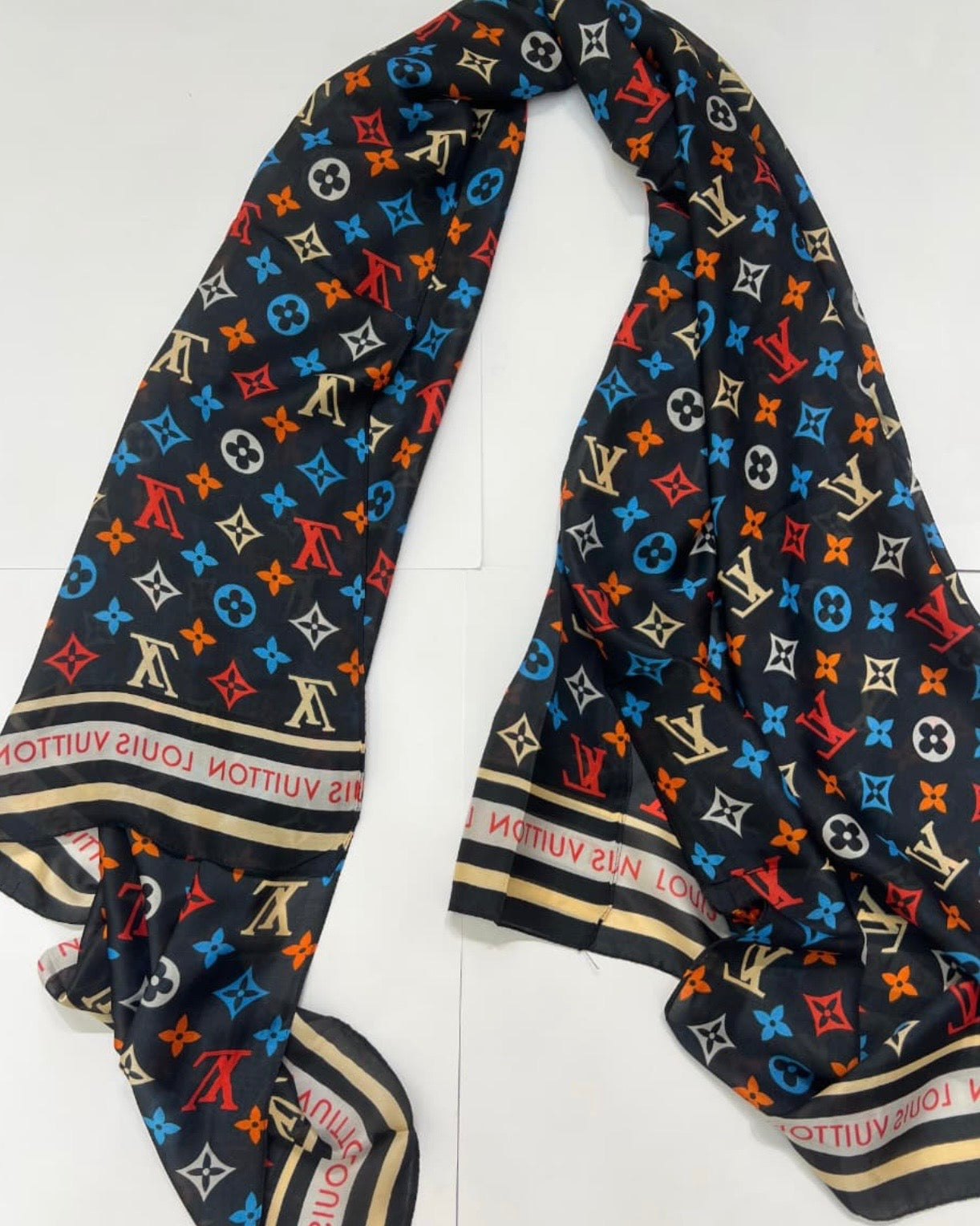 Louis Vuitton Monogram Multicolor Silky Scarf
