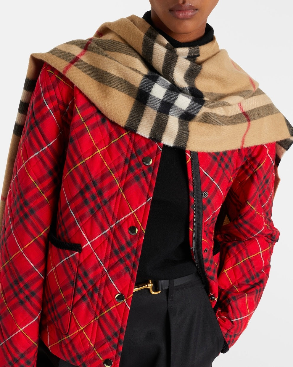 Burberry Check cashmere scarf