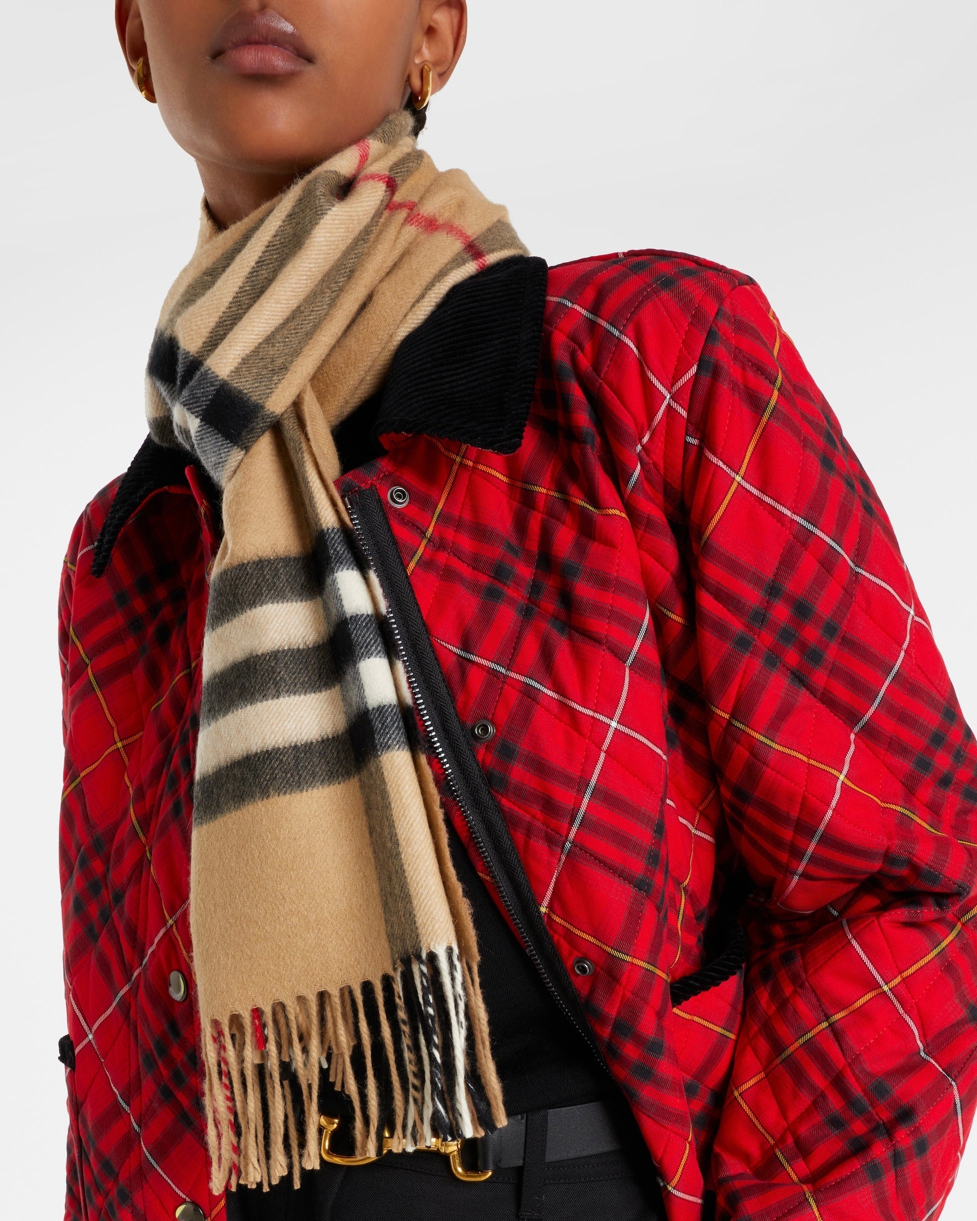 Burberry Check cashmere scarf