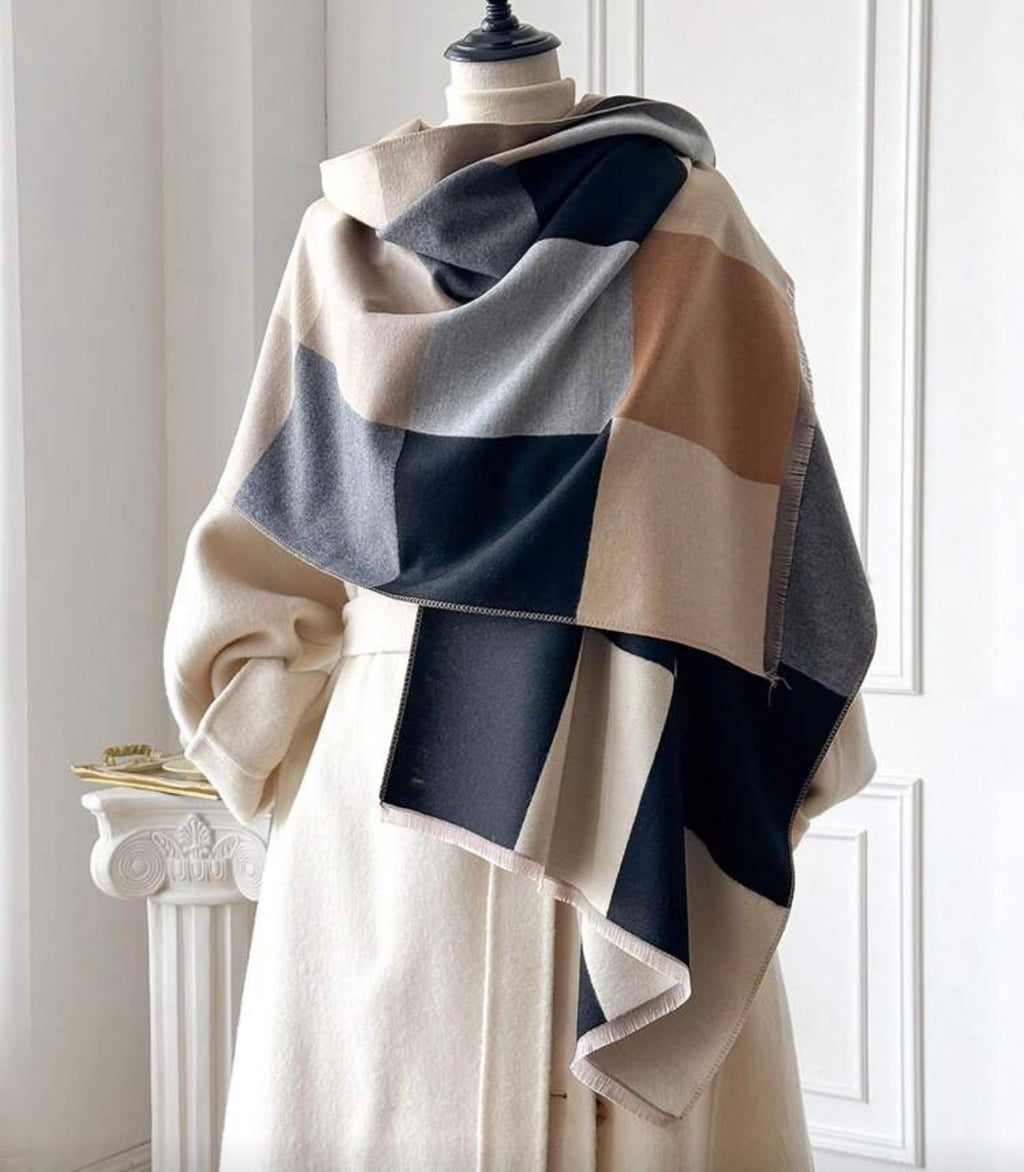 Neutral Color Block Wrap