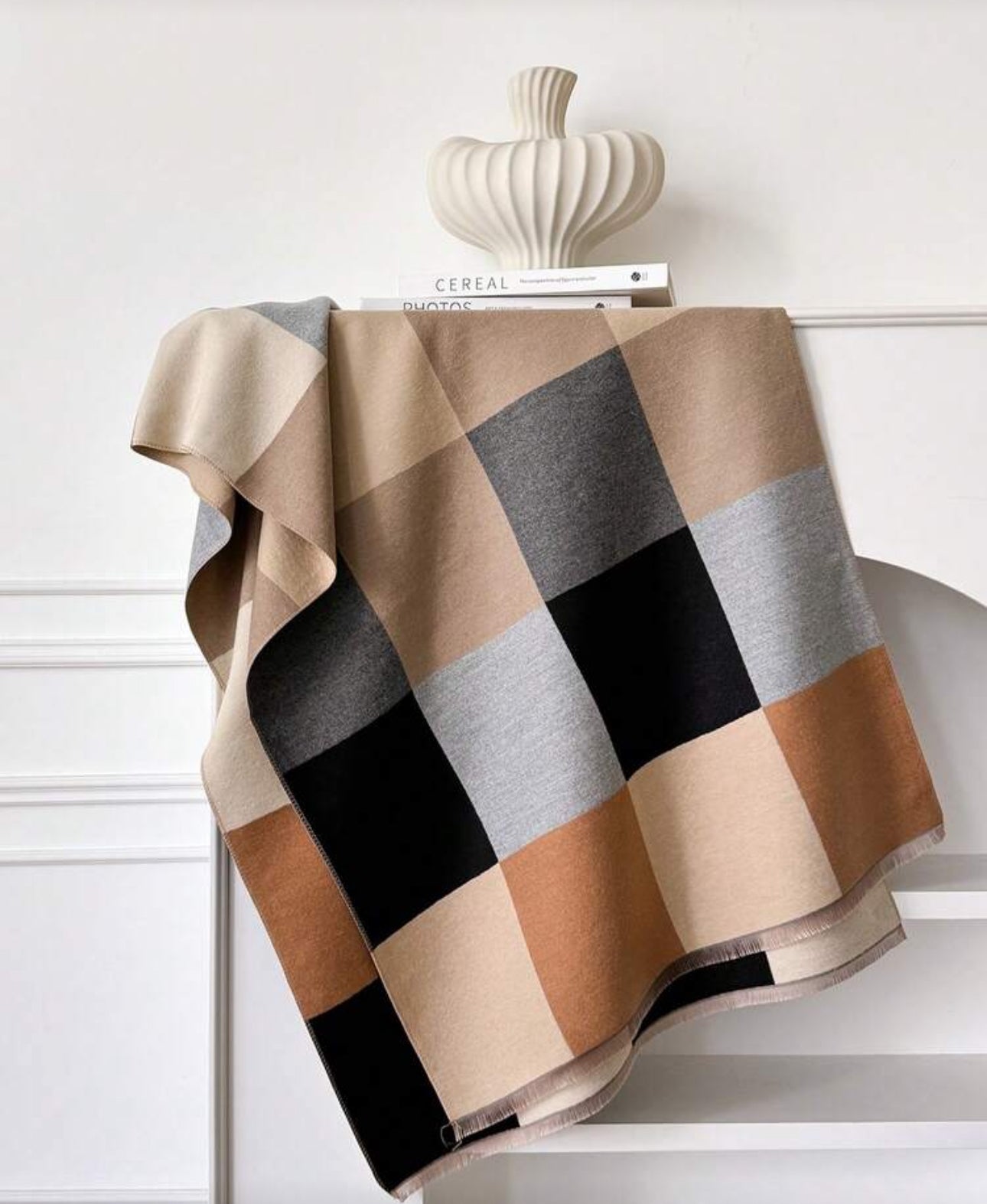 Neutral Color Block Wrap