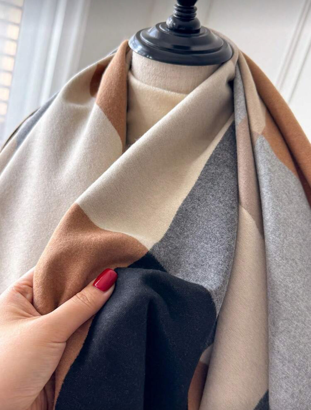 Neutral Color Block Wrap
