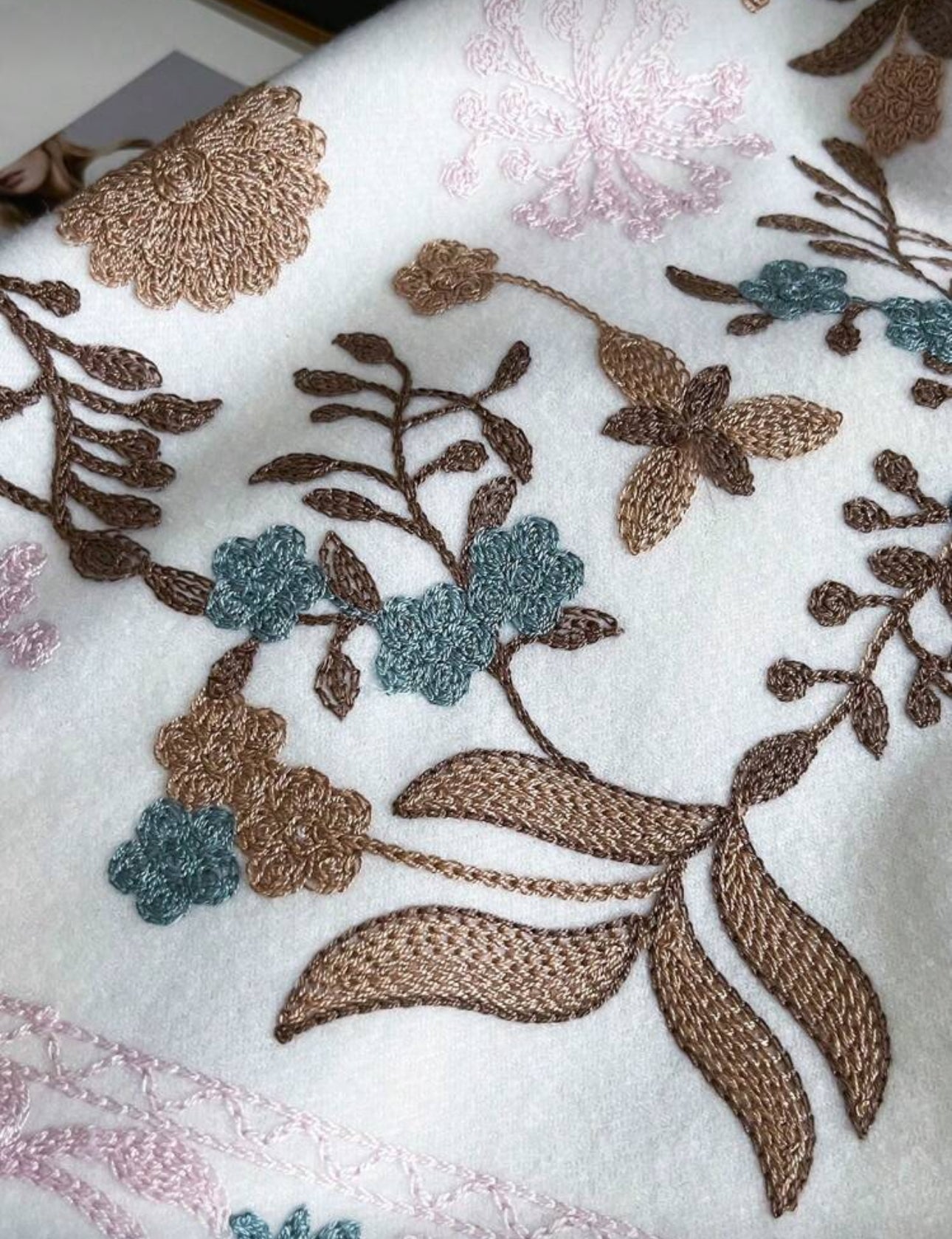 White Bohemian Style Scarf