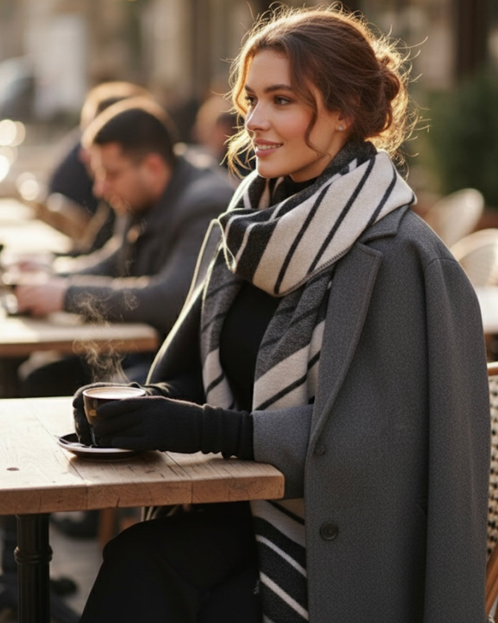 Bold Geometric Chevron Scarf