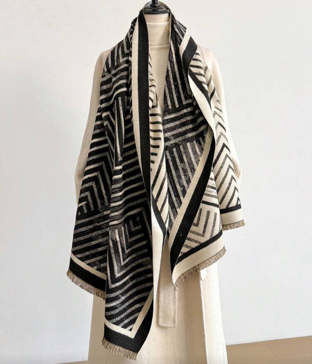 Geometric Echo Scarf