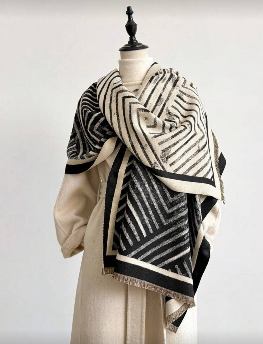 Geometric Echo Scarf