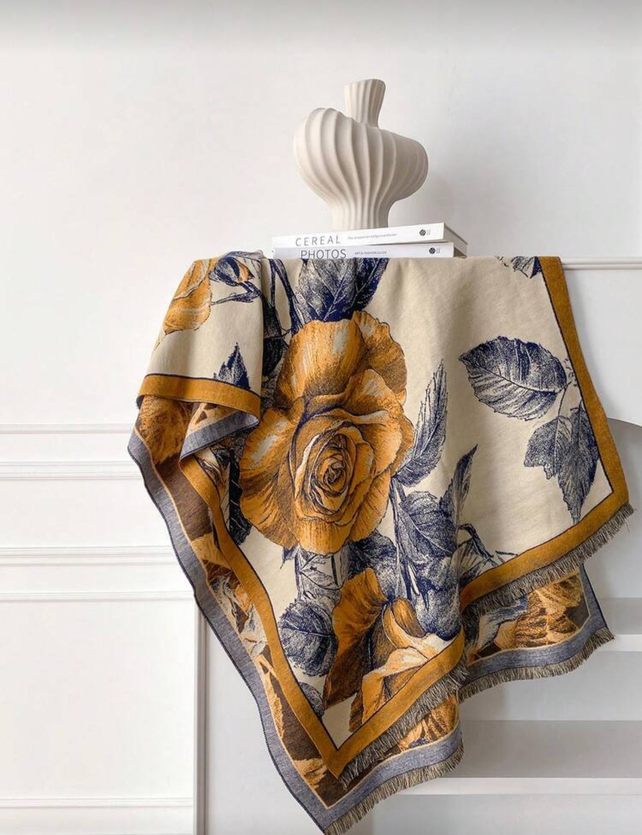 Golden Harvest Floral Scarf