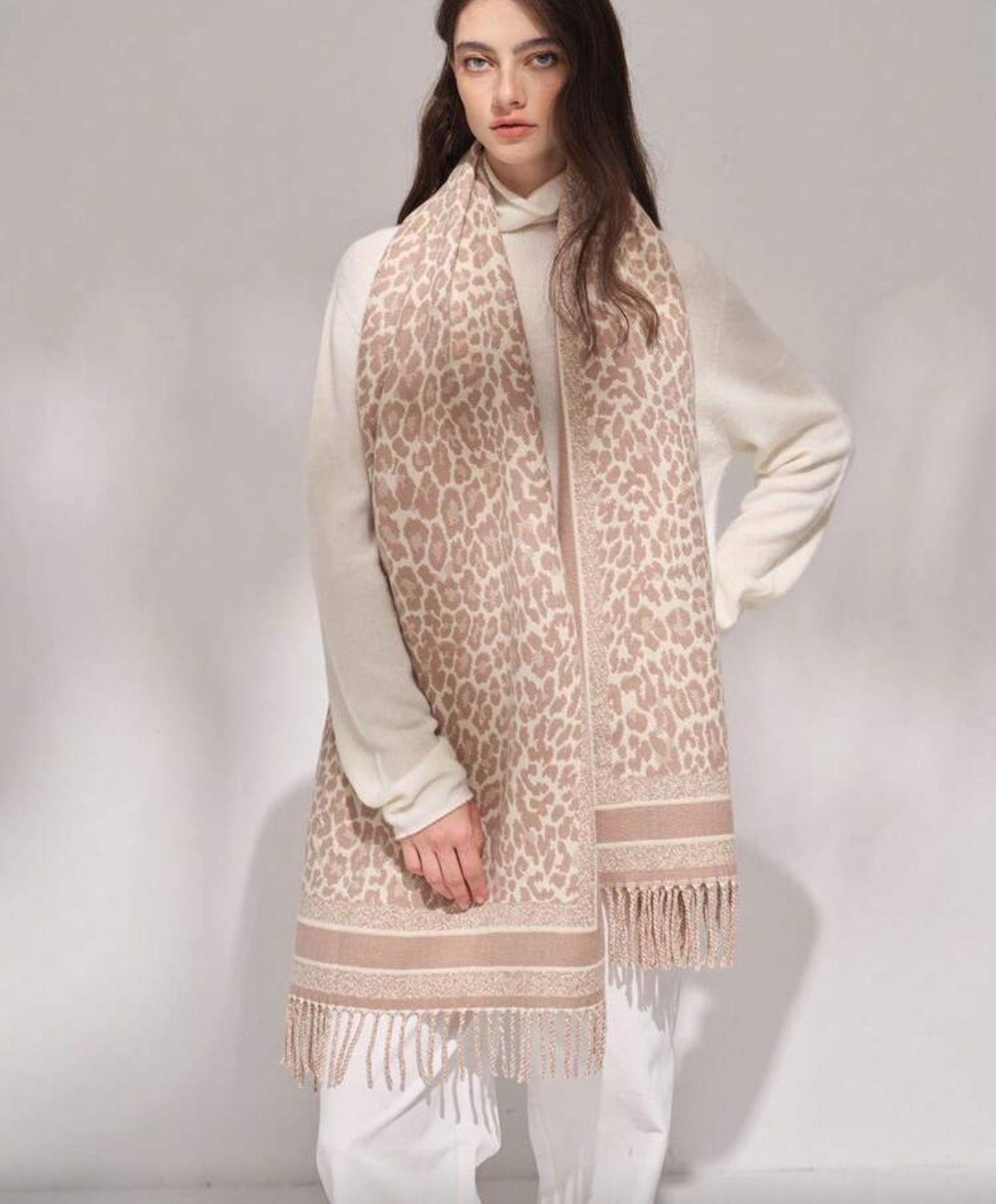 Warm Leopard Scarf