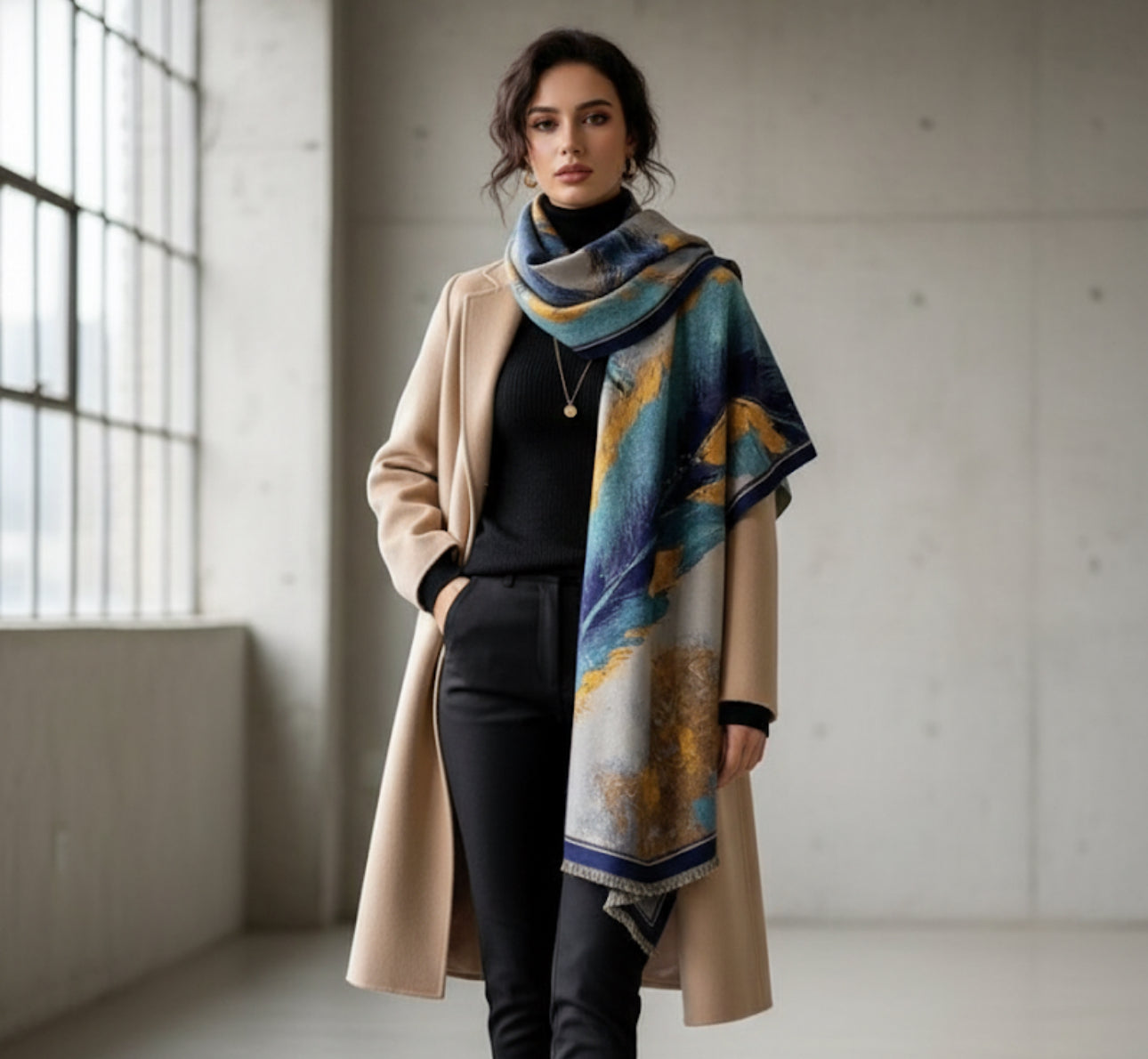 Stylish Artistic Print Scarf