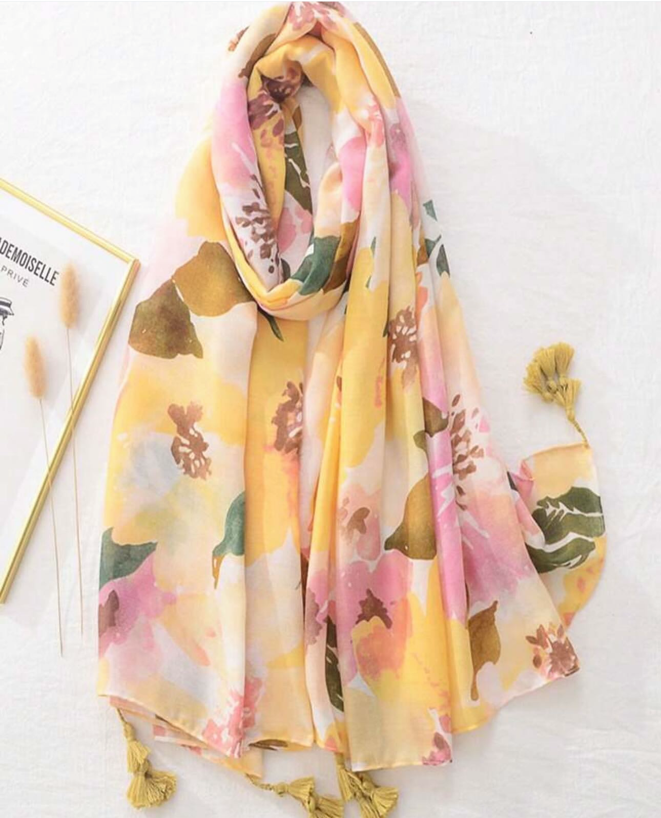 Floral summer scarf