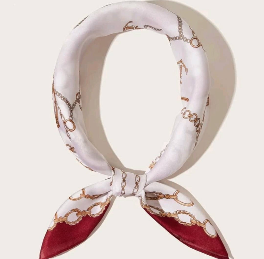 Chain Print Bandana Silky Feel