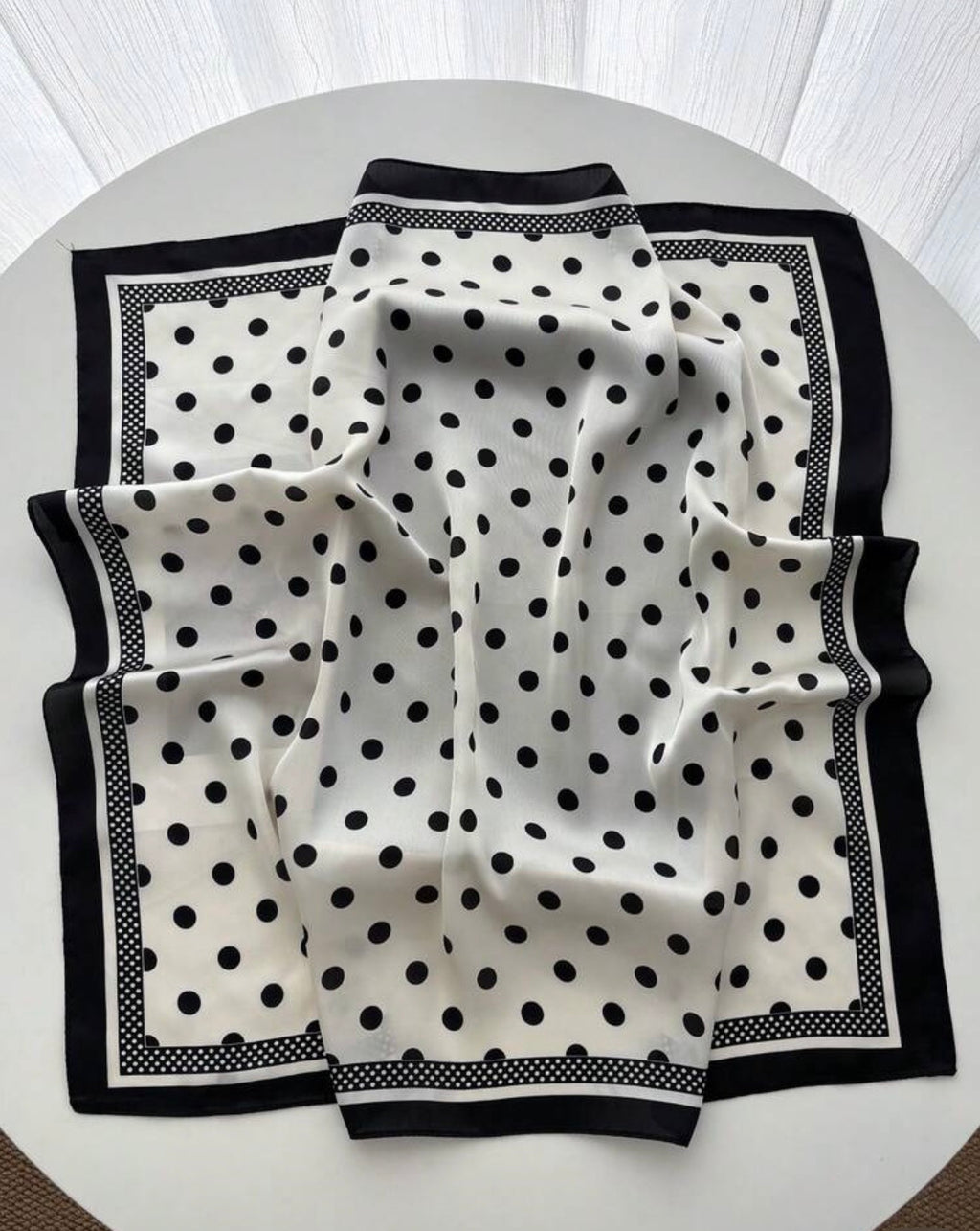 Polka Dot Chic silky headscarf