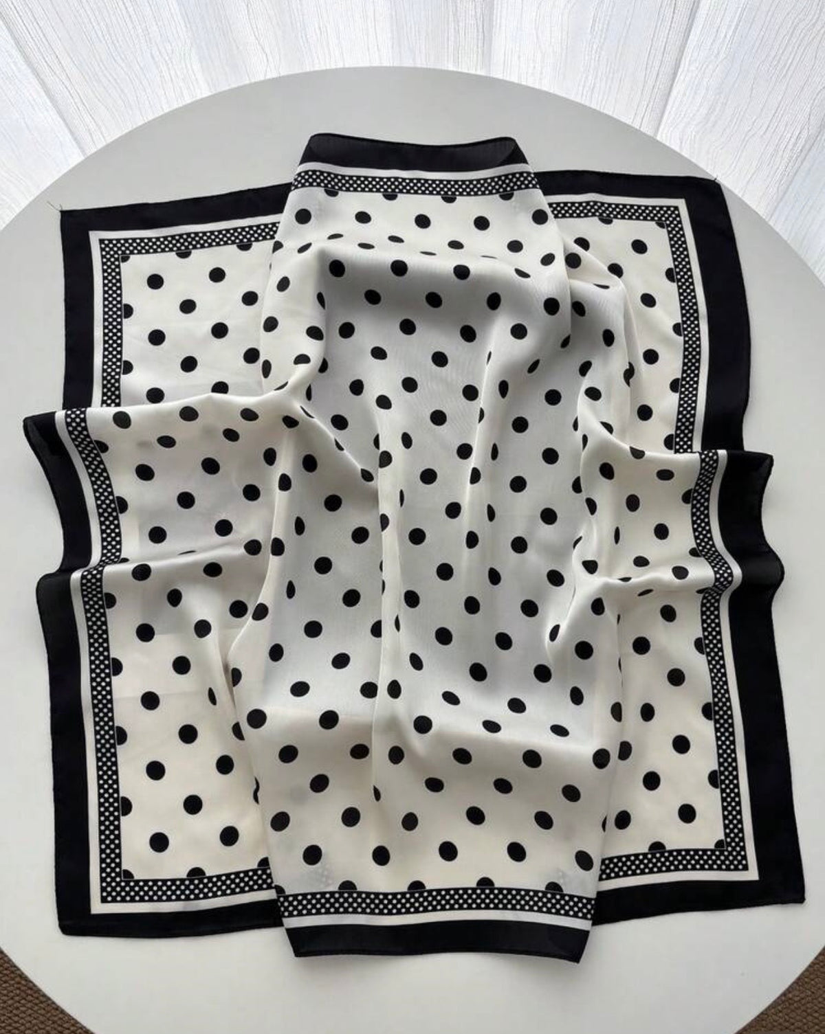 Polka Dot Chic silky headscarf