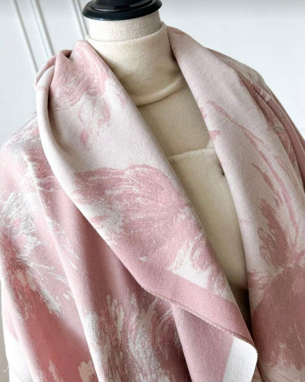 Floral Soft Faux Cashmere Scarf