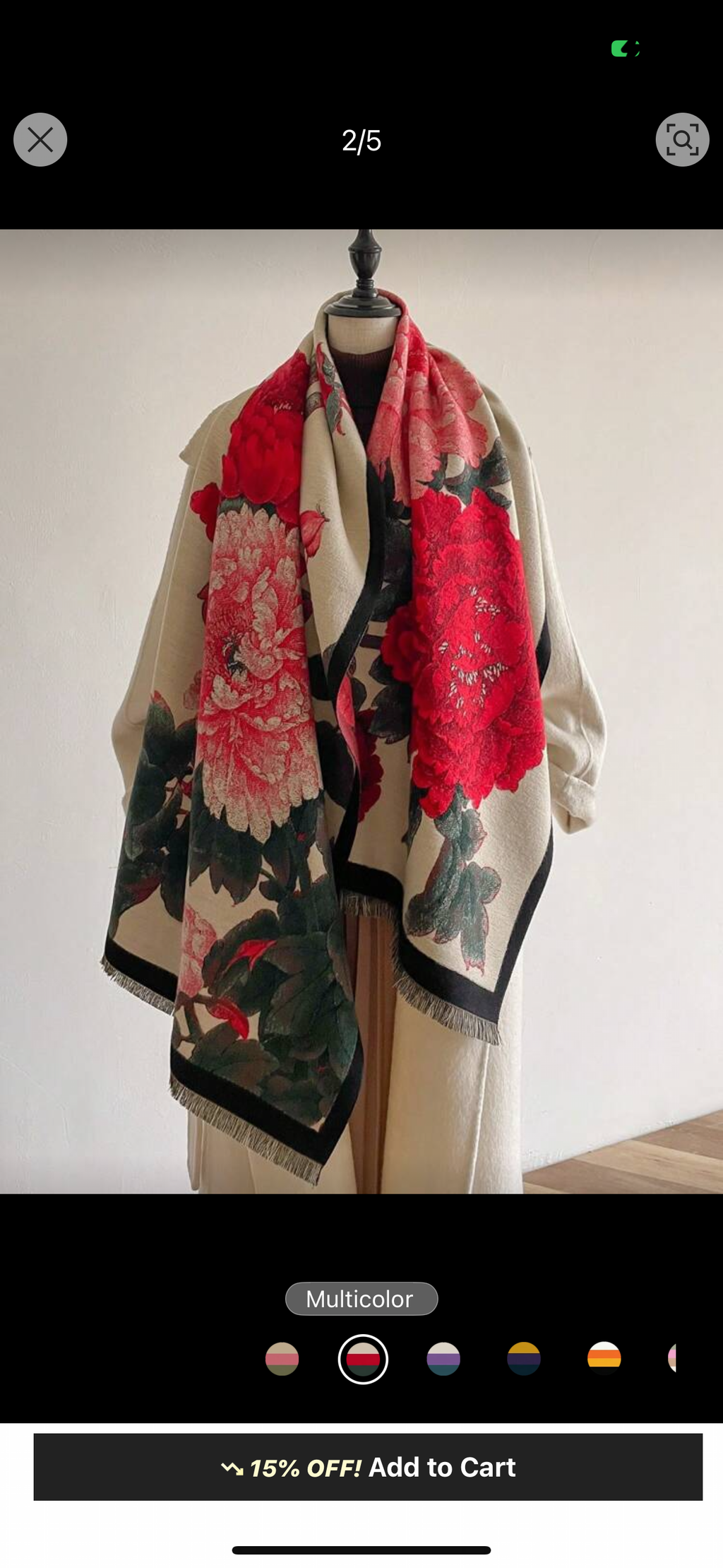 Rouge Fleur de Vie Scarf