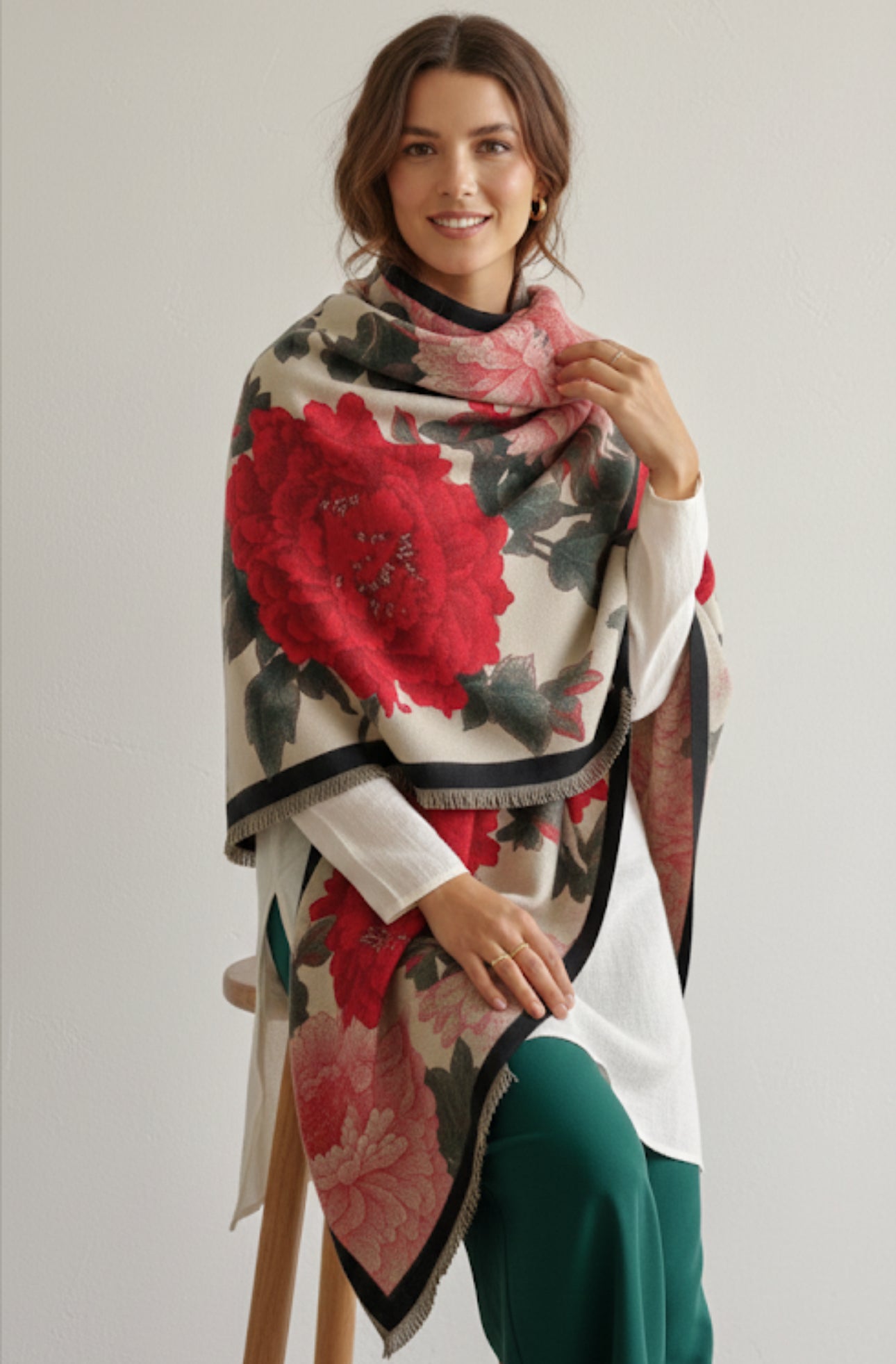 Rouge Fleur de Vie Scarf