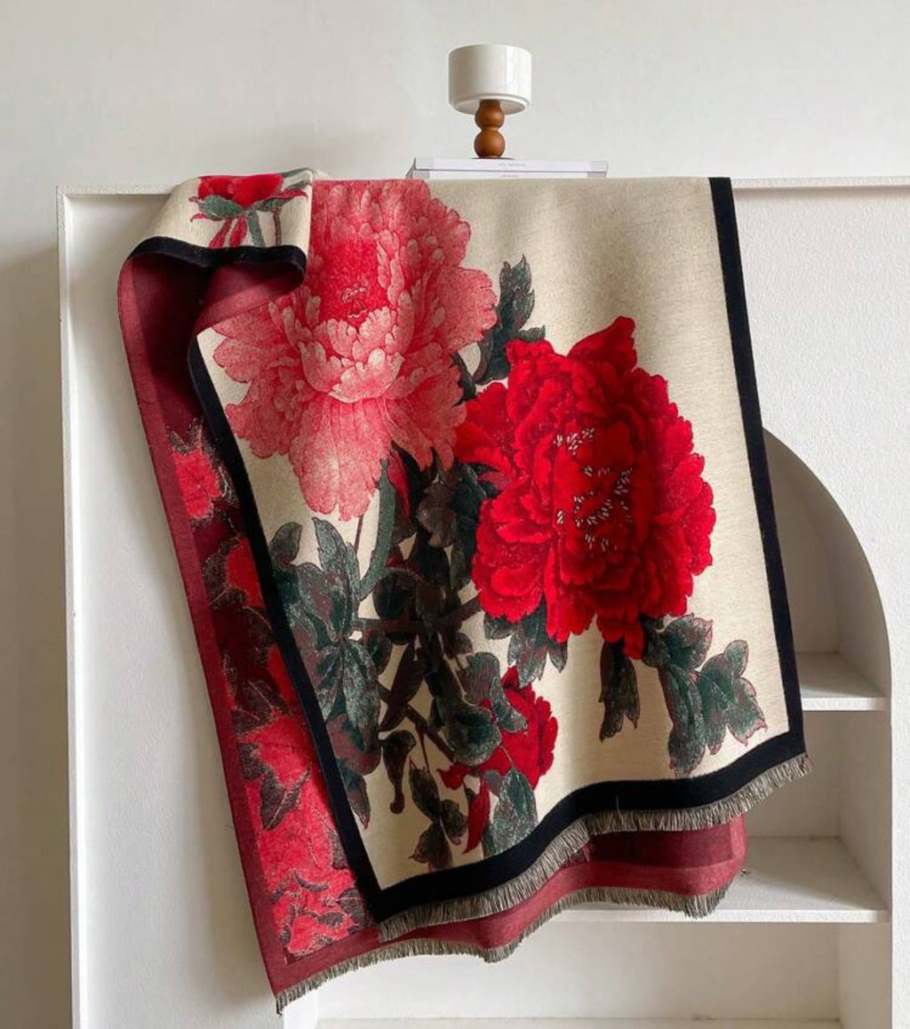Rouge Fleur de Vie Scarf
