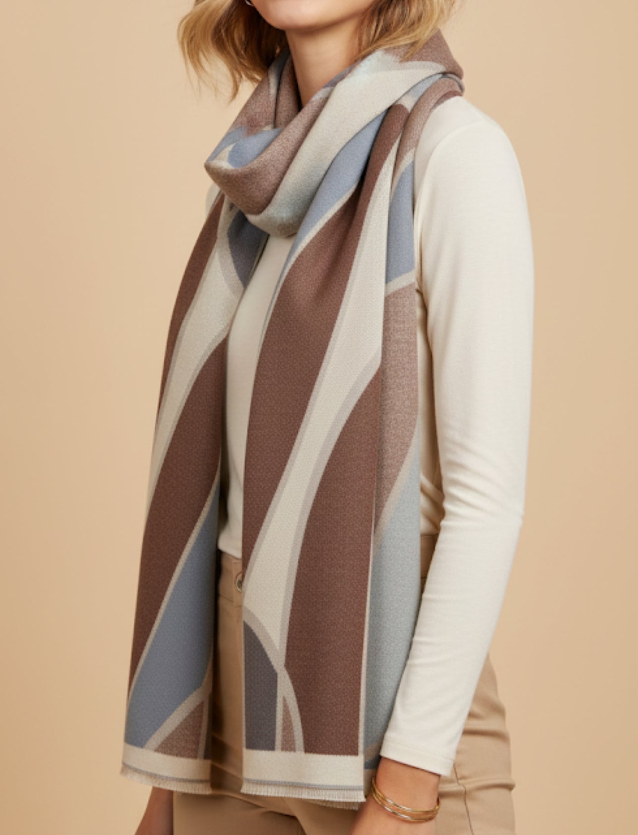 Geometric Charm Scarf