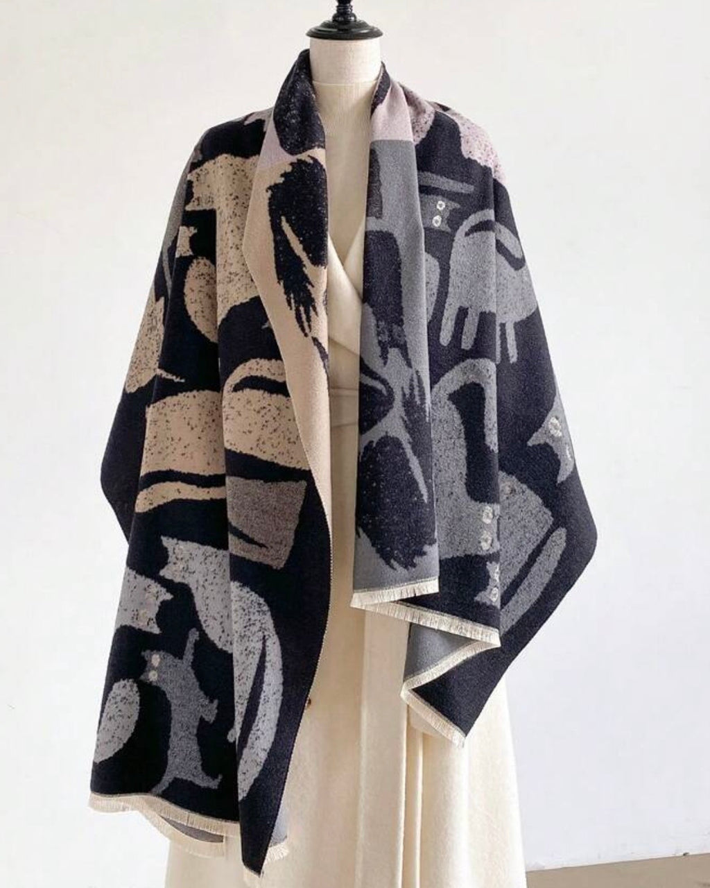 The Pastel Black Paws Wrap
