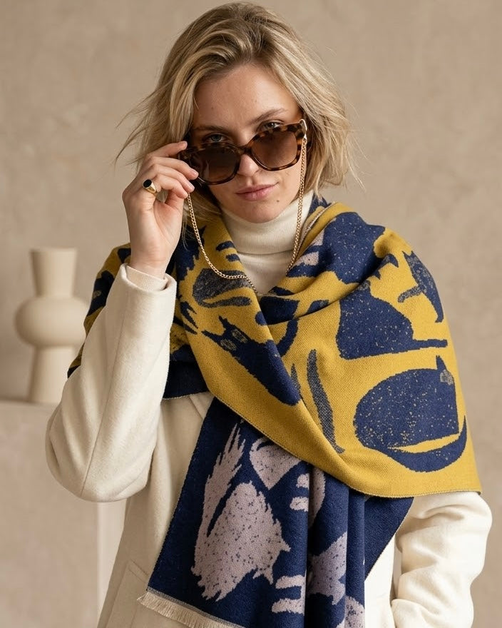 The Pastel Navy Paws Wrap
