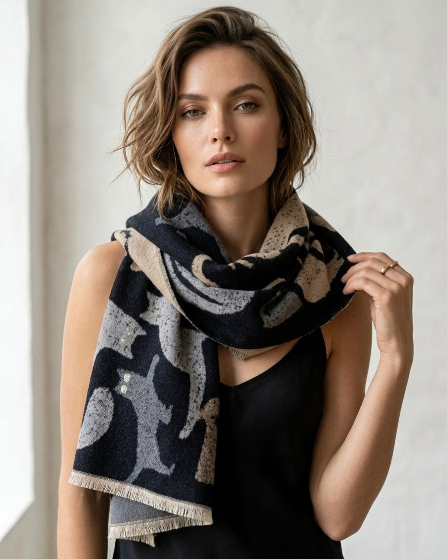 The Pastel Black Paws Wrap
